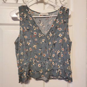 Paper Crane Floral Crop Top